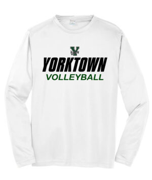 Yorktown Volleyball White Performance LS